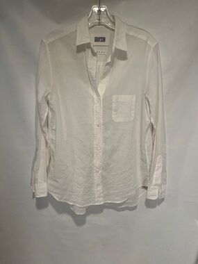 Grayson Classic White Button-Up Blouse